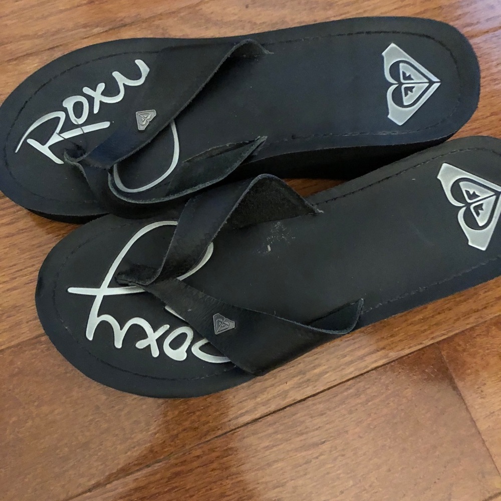 Roxy Original Black Wedge Sandals